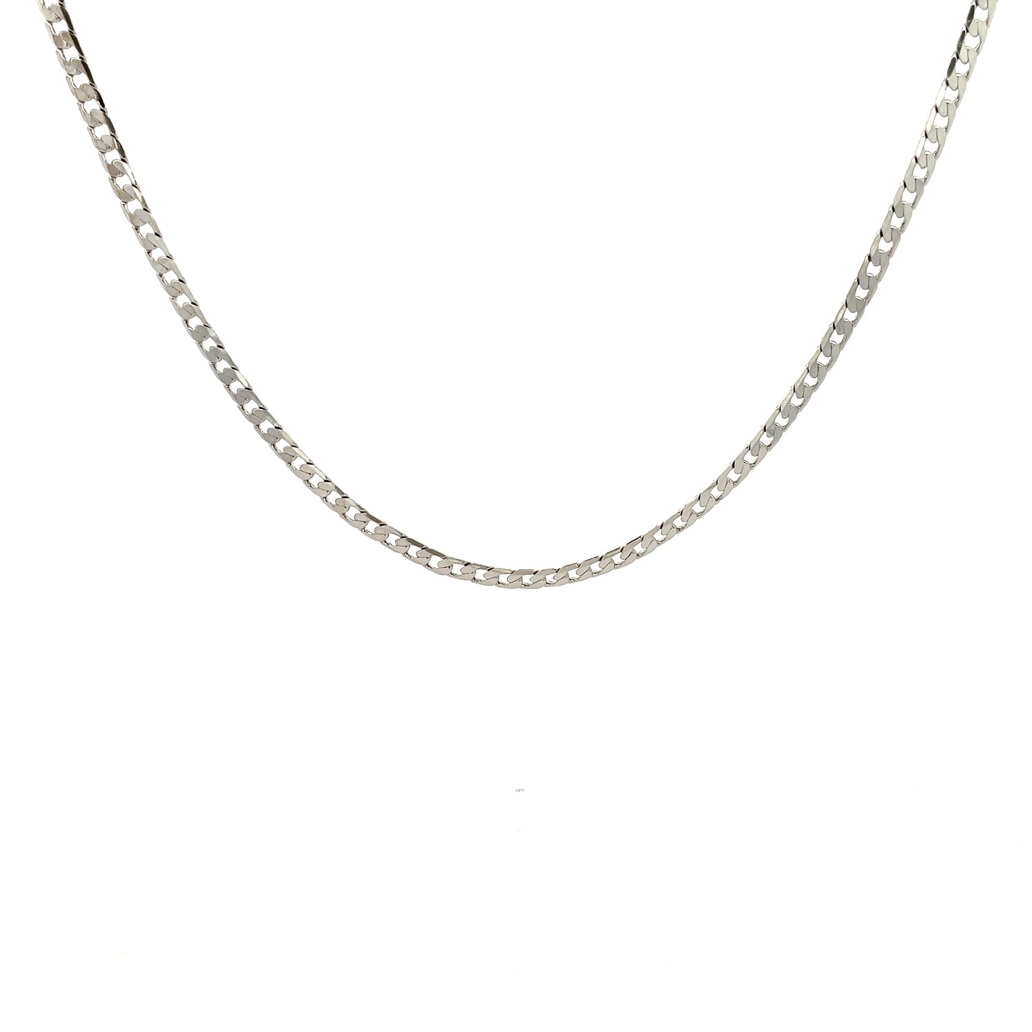 14K Chain Necklace #4 - FLAT CUBAN 20inch 4mm