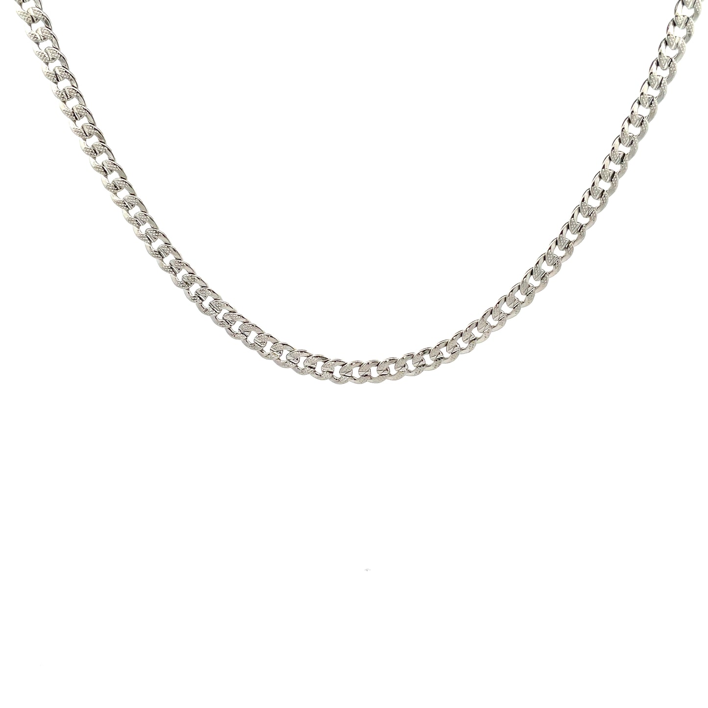 14K Chain Necklace #6 - FROST CUBAN 20inch 6mm