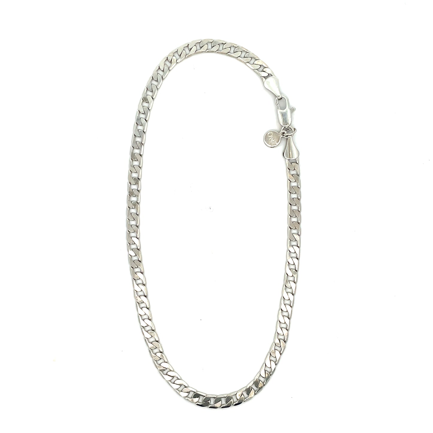 14K Chain Bracelet #7 - FLAT CUBAN 10inch 4mm