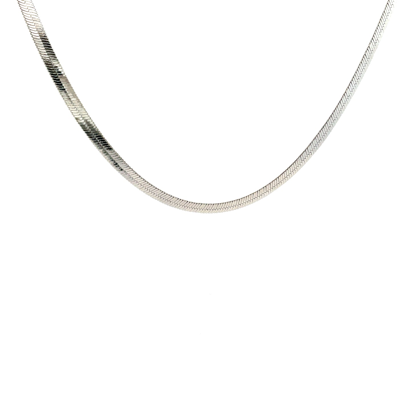 14K Chain Necklace #33 - HERRINGBONE 24inch 6mm