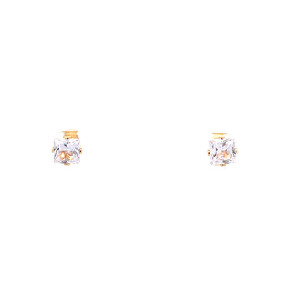 Sterling Silver Square Earrings - 6MM