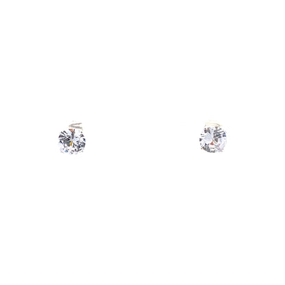 Sterling Silver Round Earrings - 7MM