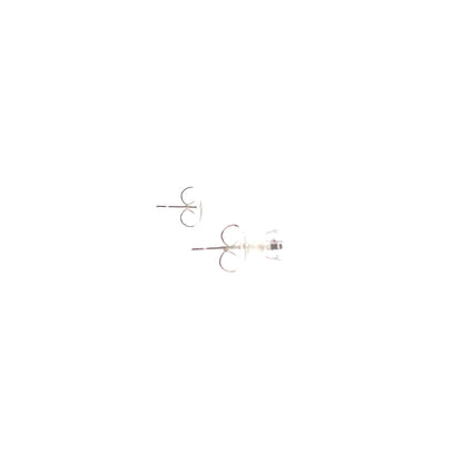Sterling Silver Square Earrings - 4MM