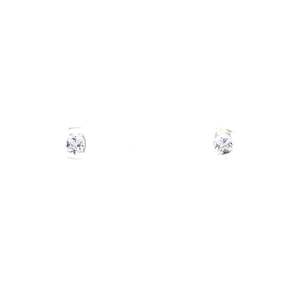 Sterling Silver Square Earrings - 4MM