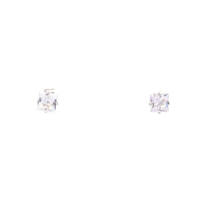Sterling Silver Square Earrings - 6MM