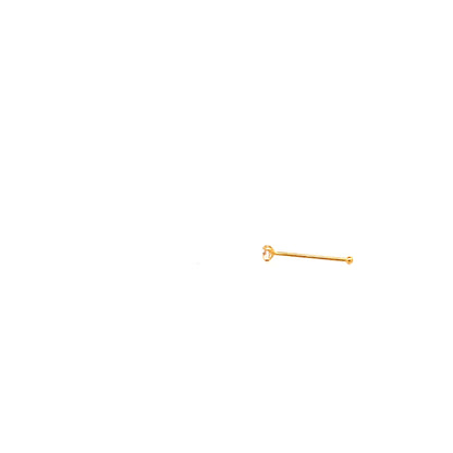 NOSE RING GOLD PIN 01 - 2mm STONE (ball end)