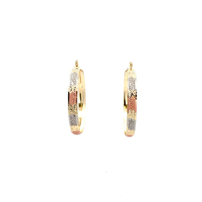 Hug & Kiss Bangle Earrings - Size 02