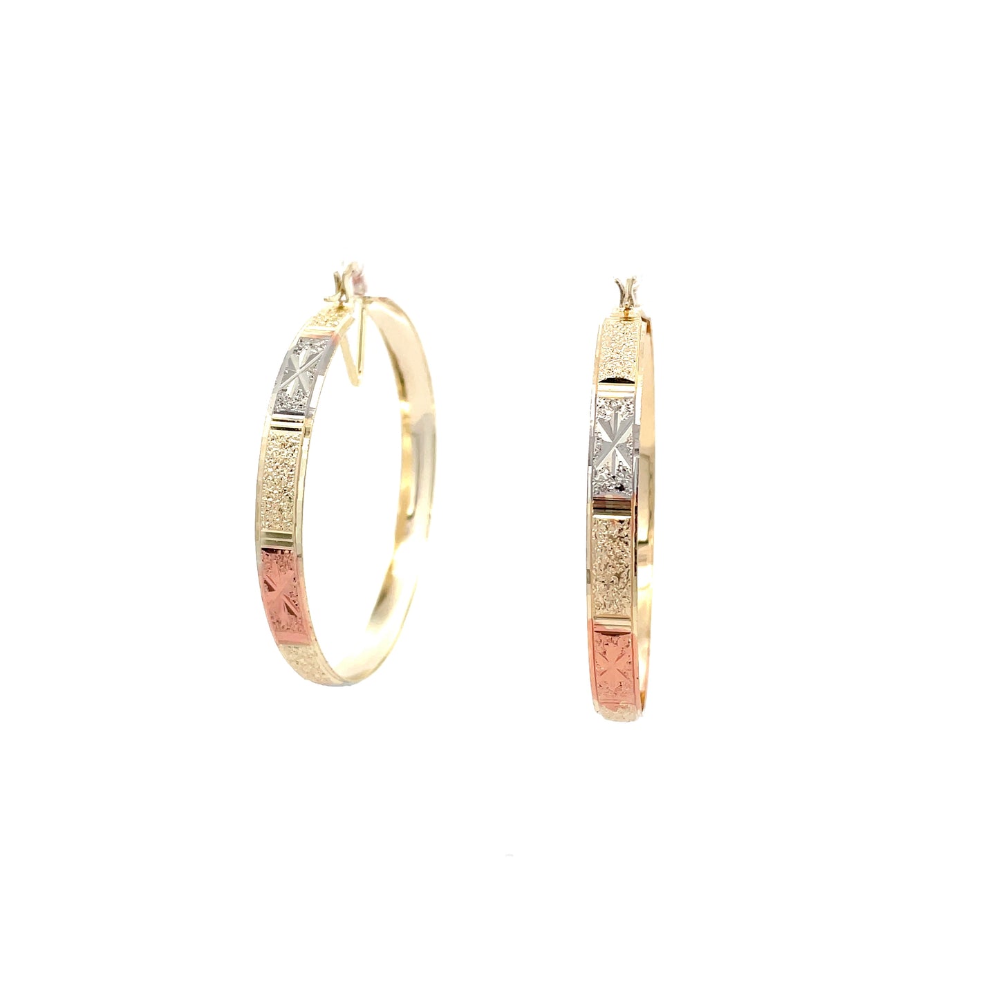 Hug & Kiss Bangle Earrings - Size 03