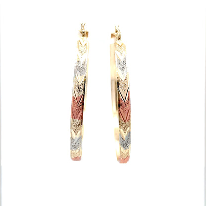 Hug & Kiss Bangle Earrings - Size 07