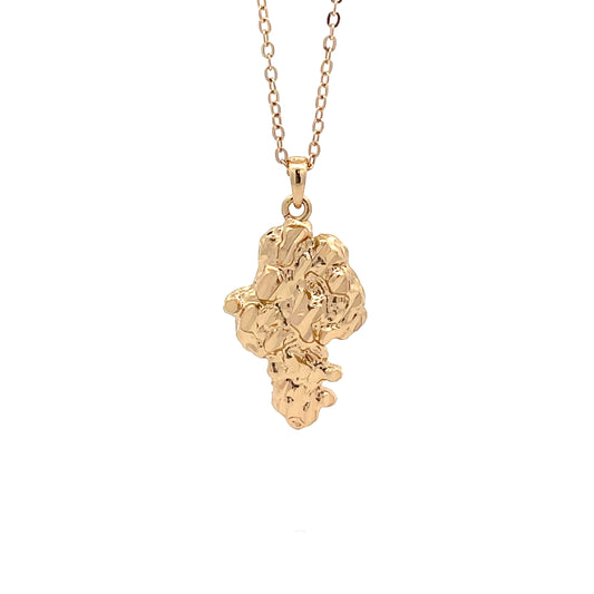 The One Gold Nugget Necklace - 10