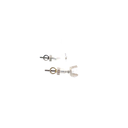 Screw Back CZ Round Earrings - 6MM