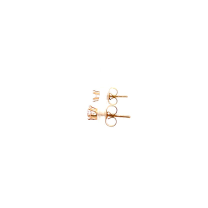 Cubic Zirconia Earrings Round - 4MM