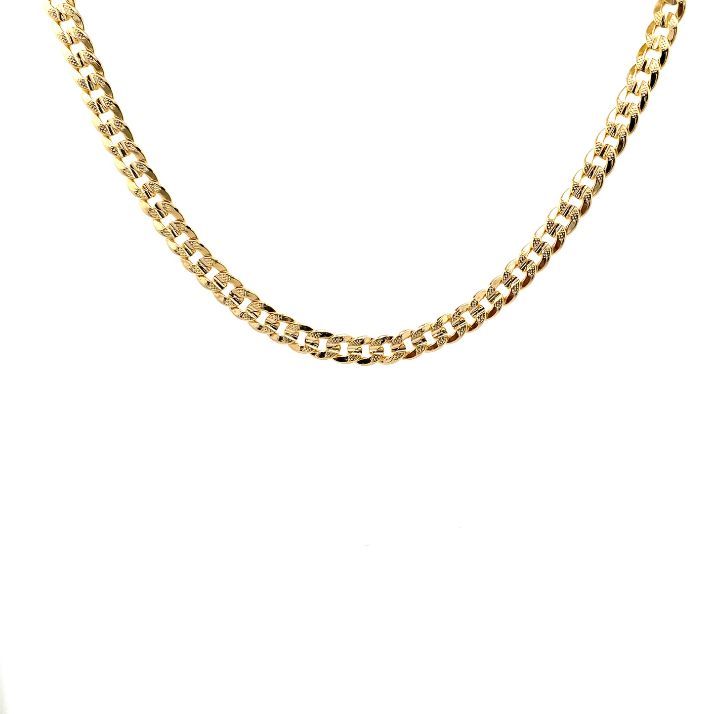 14K Chain Necklace #52 - FROST CUBAN 24inch 8mm