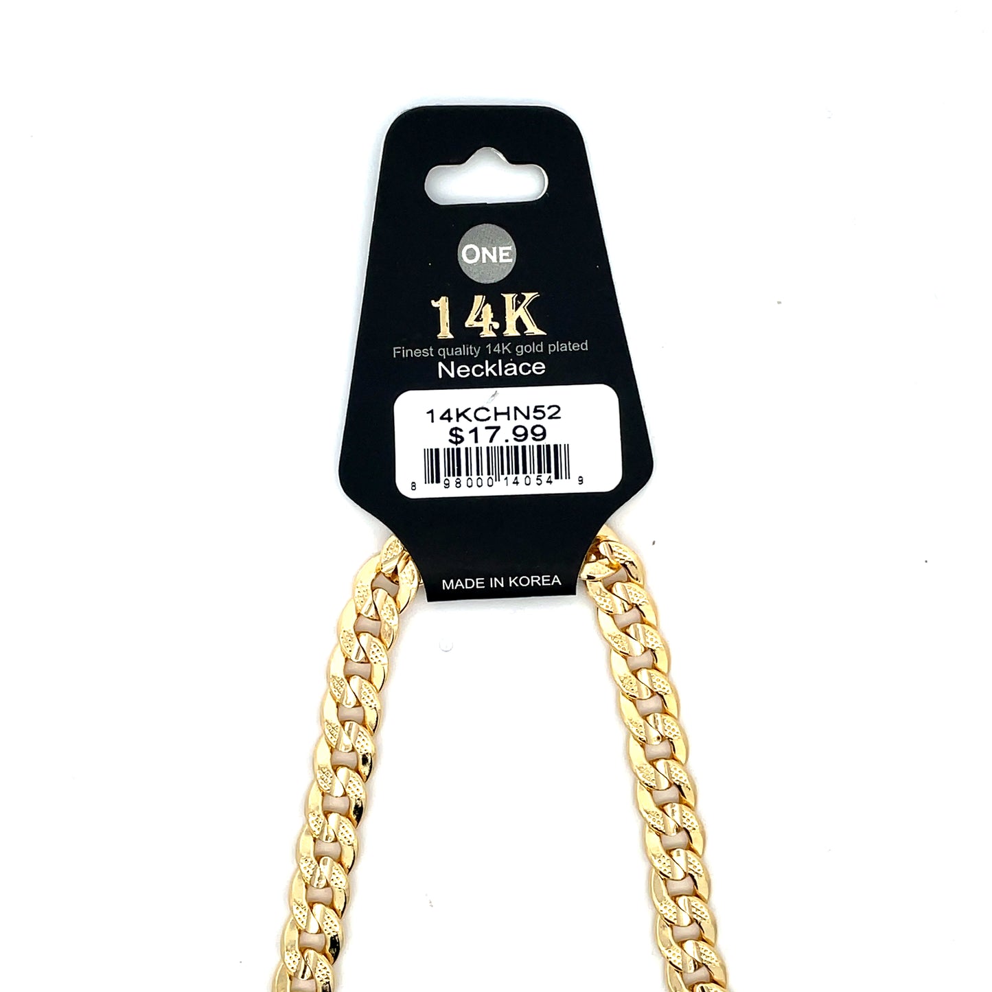 14K Chain Necklace #52 - FROST CUBAN 24inch 8mm