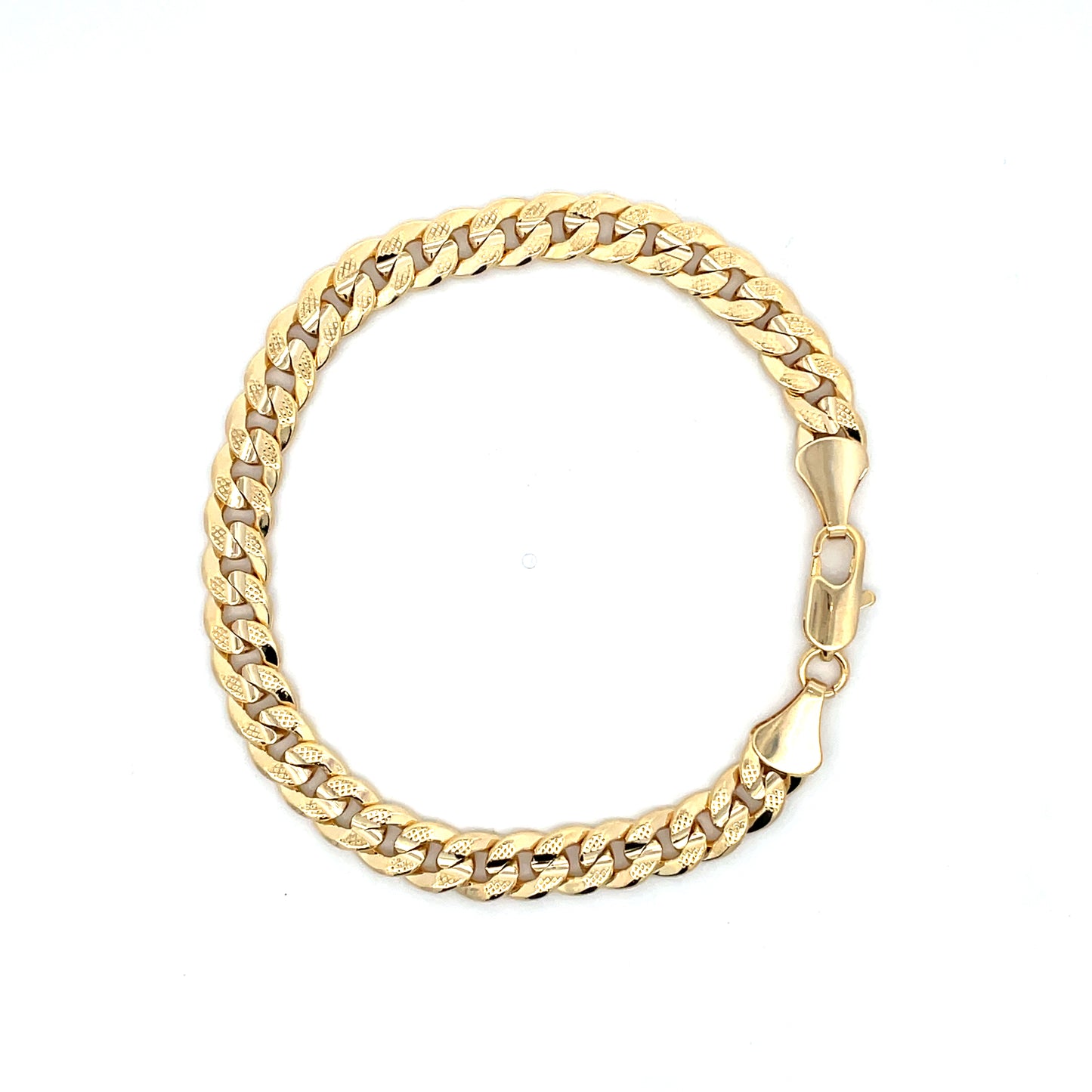 14K Chain Bracelet #58 - FROST CUBAN 8inch 8mm