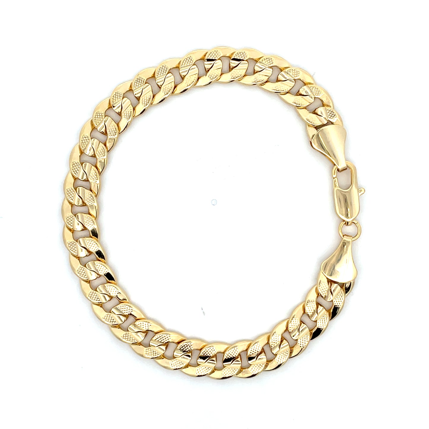 14K Chain Bracelet #67 - FROST CUBAN 8inch 10mm