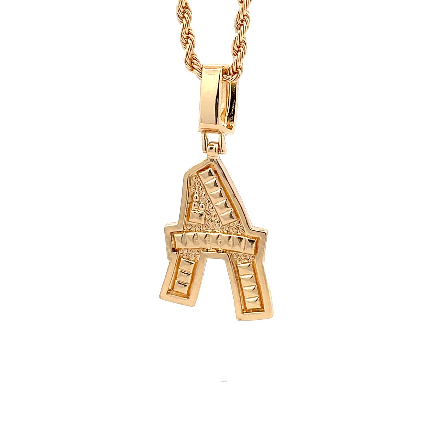 Baguette Initial Necklace - A