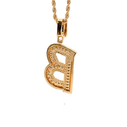 Baguette Initial Necklace - B
