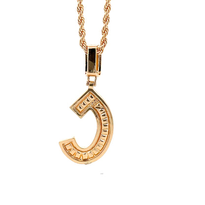 Baguette Initial Necklace - C