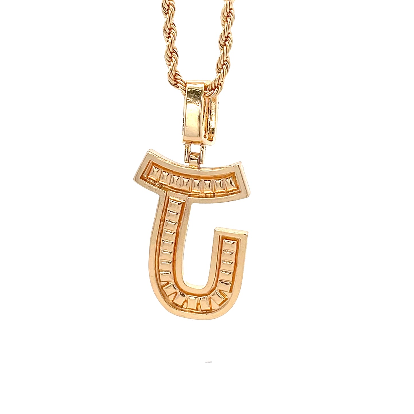 Baguette Initial Necklace - J