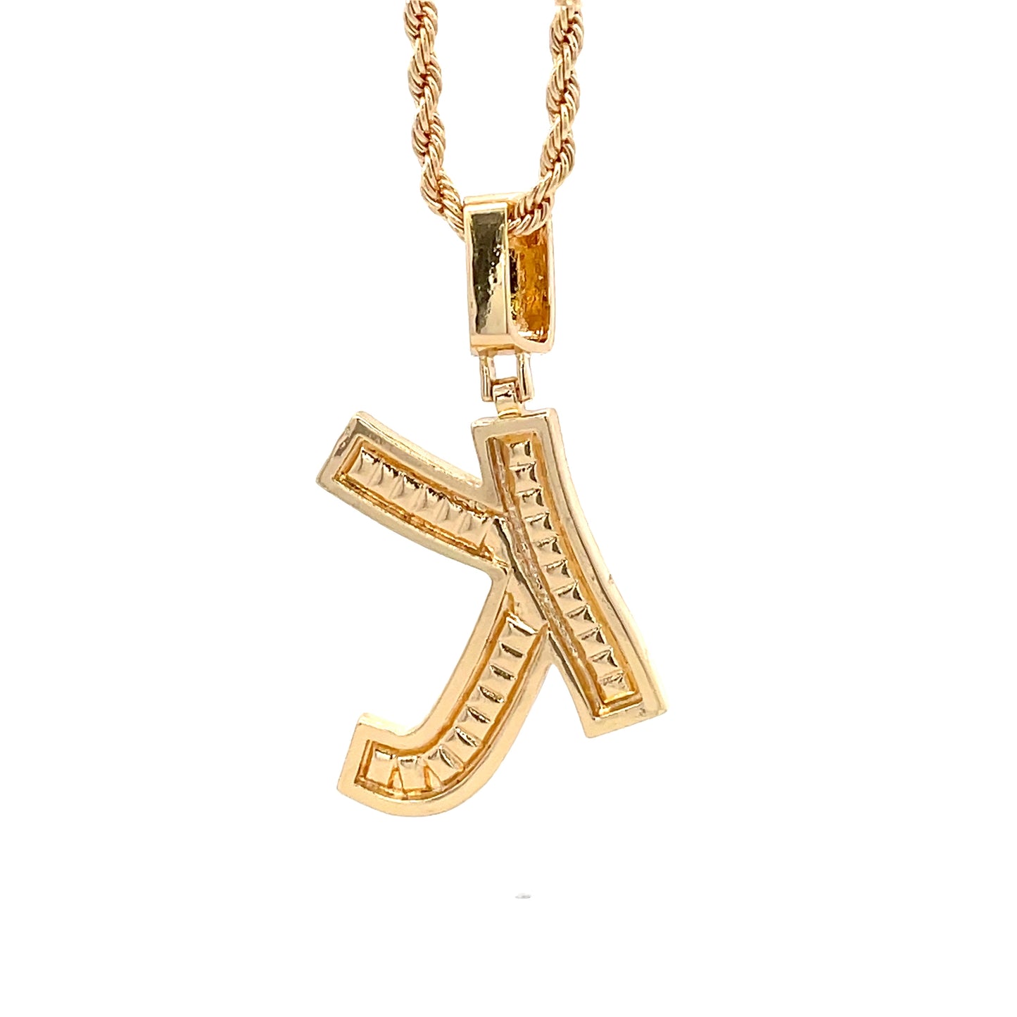 Baguette Initial Necklace - K