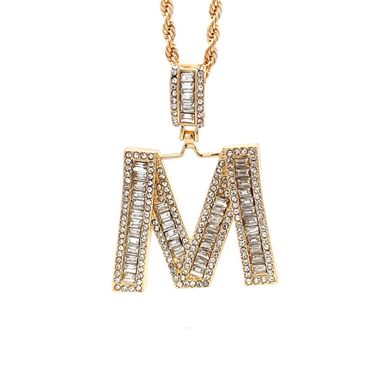 Baguette Initial Necklace - M