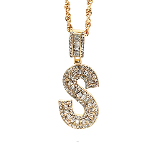 Baguette Initial Necklace - S