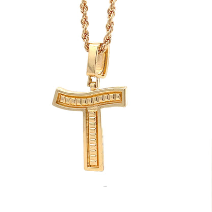 Baguette Initial Necklace - T