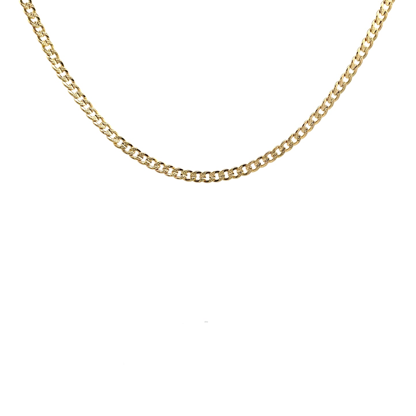 14K Chain Necklace #103 - FROST CUBAN 18inch 4mm