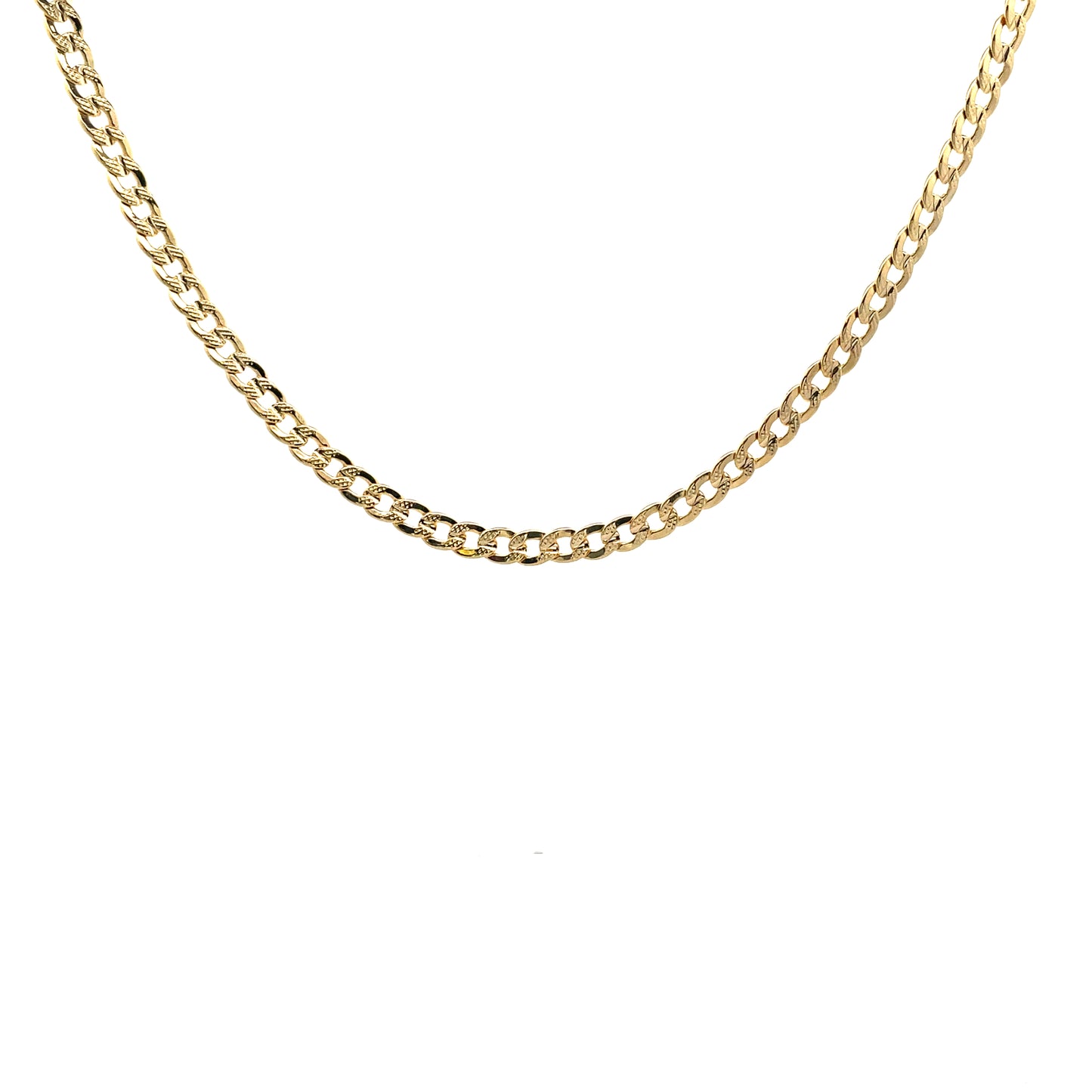 14K Chain Necklace #104 - FROST CUBAN 18inch 5mm