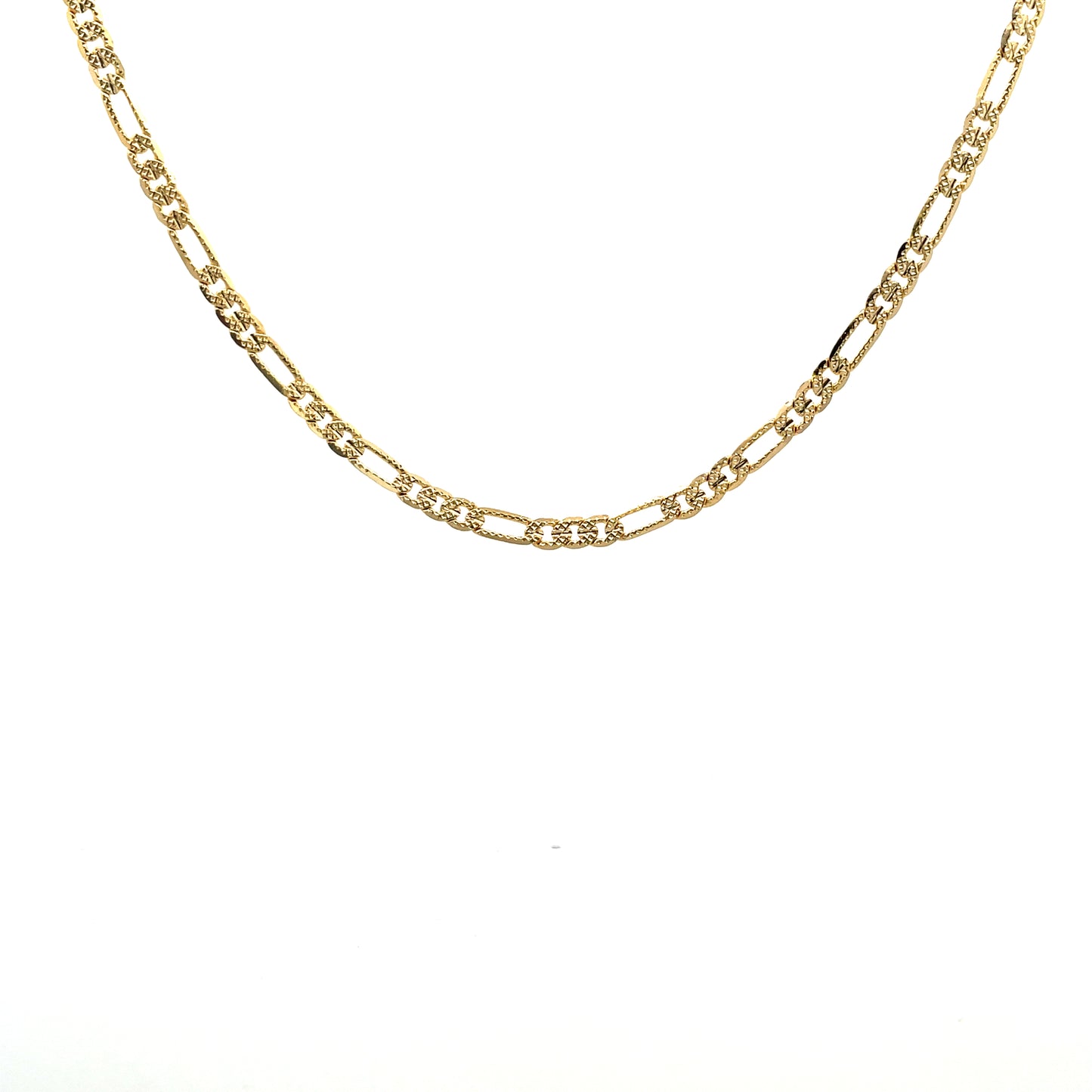 14K Chain Necklace #106 - FROST CUBAN 18inch 4mm