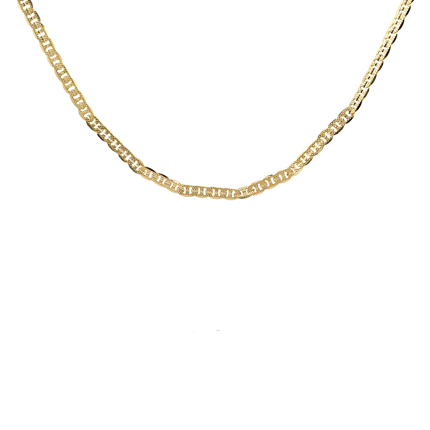 14K Chain Necklace #108 - FROST MARINER 18inch 4mm