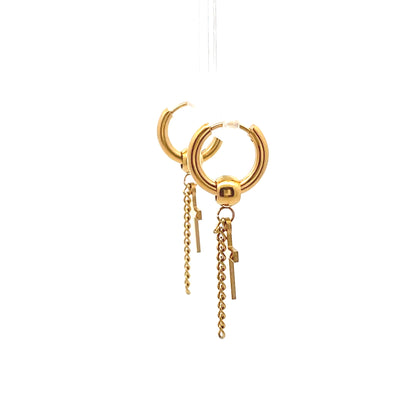 Stainless Steel Huggie Hoop Earrings - Design 01