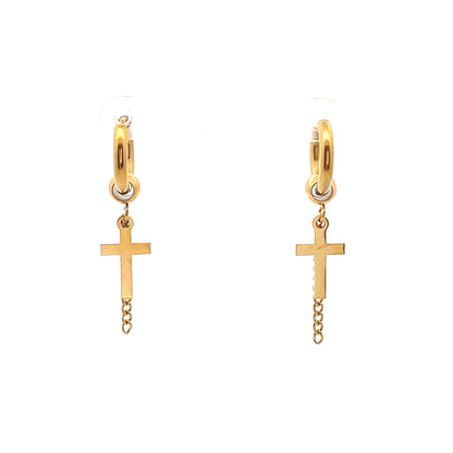 Stainless Steel Huggie Hoop Earrings - Design 01