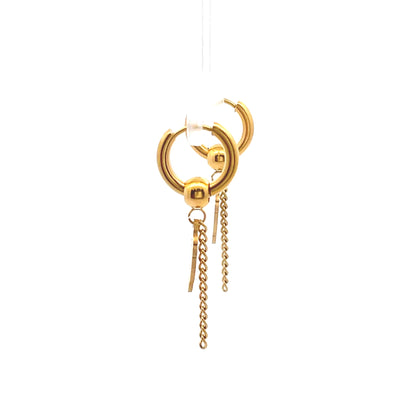 Stainless Steel Huggie Hoop Earrings - Design 02