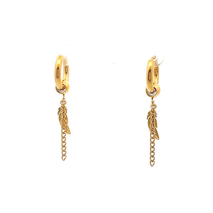 Stainless Steel Huggie Hoop Earrings - Design 02