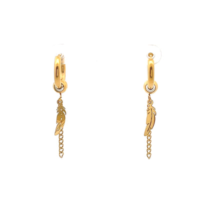 Stainless Steel Huggie Hoop Earrings - Design 02