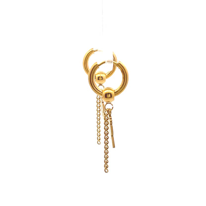 Stainless Steel Huggie Hoop Earrings - Design 02