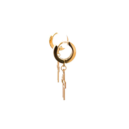 Stainless Steel Huggie Hoop Earrings - Design 03