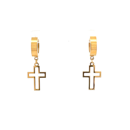 Stainless Steel Huggie Hoop Earrings - Design 03