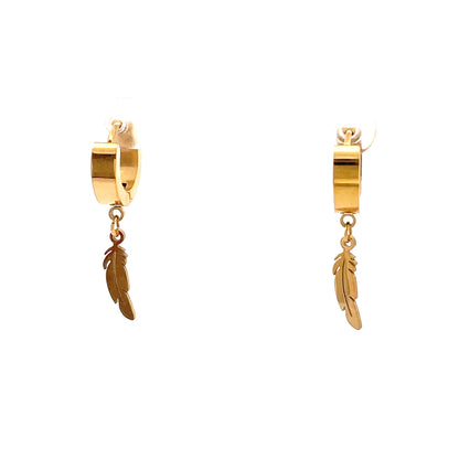 Stainless Steel Huggie Hoop Earrings - Design 04