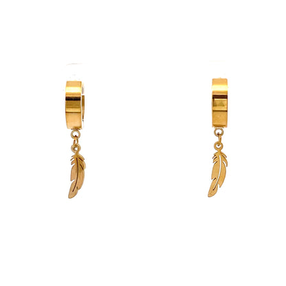 Stainless Steel Huggie Hoop Earrings - Design 04