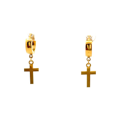 Stainless Steel Huggie Hoop Earrings - Design 05