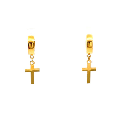 Stainless Steel Huggie Hoop Earrings - Design 05