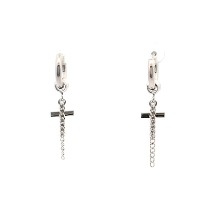 Stainless Steel Huggie Hoop Earrings - Design 01