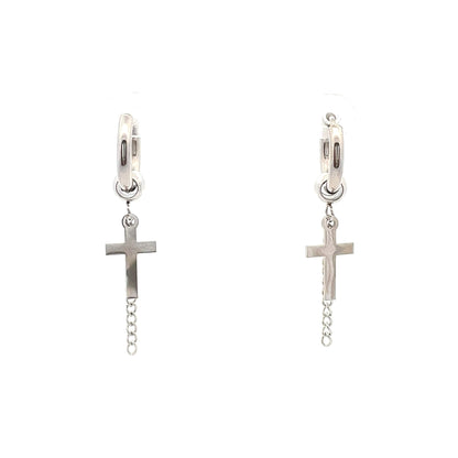 Stainless Steel Huggie Hoop Earrings - Design 01