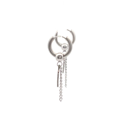 Stainless Steel Huggie Hoop Earrings - Design 02