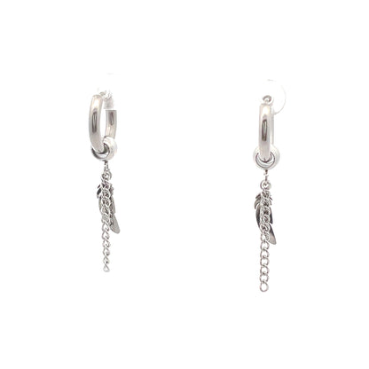 Stainless Steel Huggie Hoop Earrings - Design 02