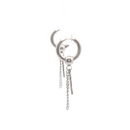 Stainless Steel Huggie Hoop Earrings - Design 02