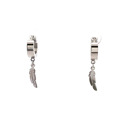 Stainless Steel Huggie Hoop Earrings - Design 04